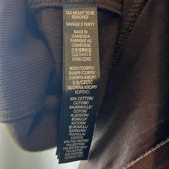 Savage X Fenty Womens 2X Brown Corset Bustier Zip Tank Top Plus Size Y2K Rihanna - Picture 7 of 7